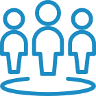 Users in circle icon