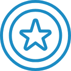 Star in circle icon